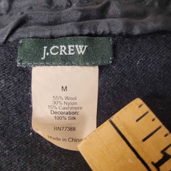 J. Crew Wool Cashmere Silk Beaded Zip Cardigan Sweater sz M - Picture 4 of 8